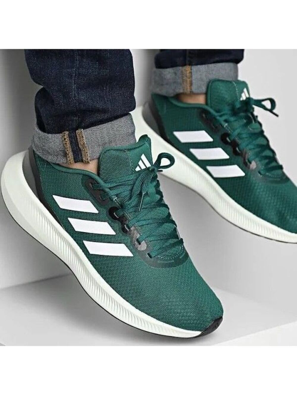 Adidas Run Falcon 3.0  Running Sneaker Green M 10.5.